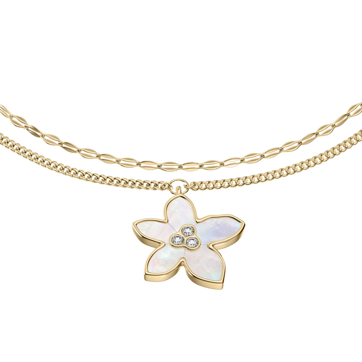 Fossil Women's Sutton The Flower Collection Mother-of-Pearl Multi-Strand Bracelet - JF04971710 (1)
