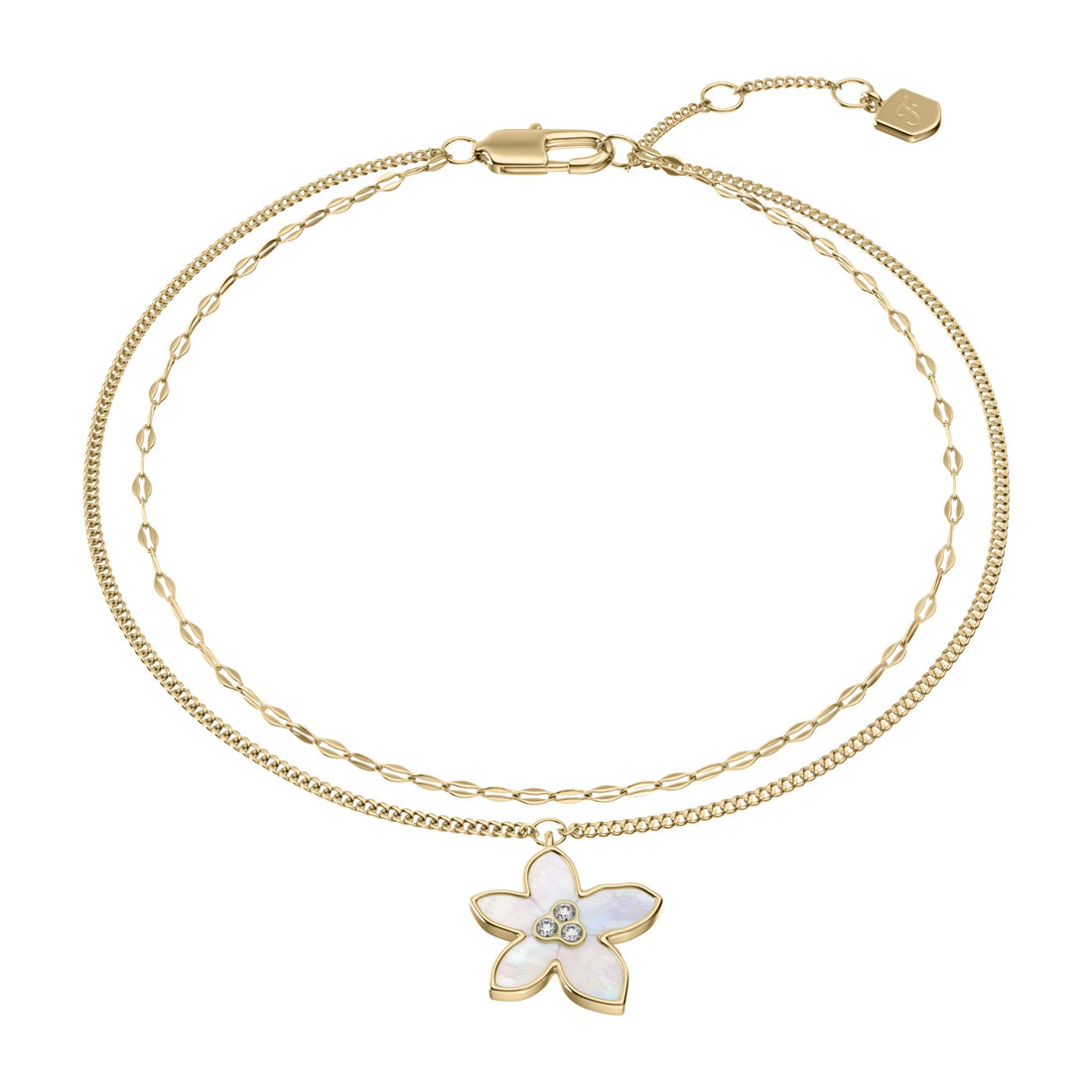 Fossil Women's Sutton The Flower Collection Mother-of-Pearl Multi-Strand Bracelet - JF04971710