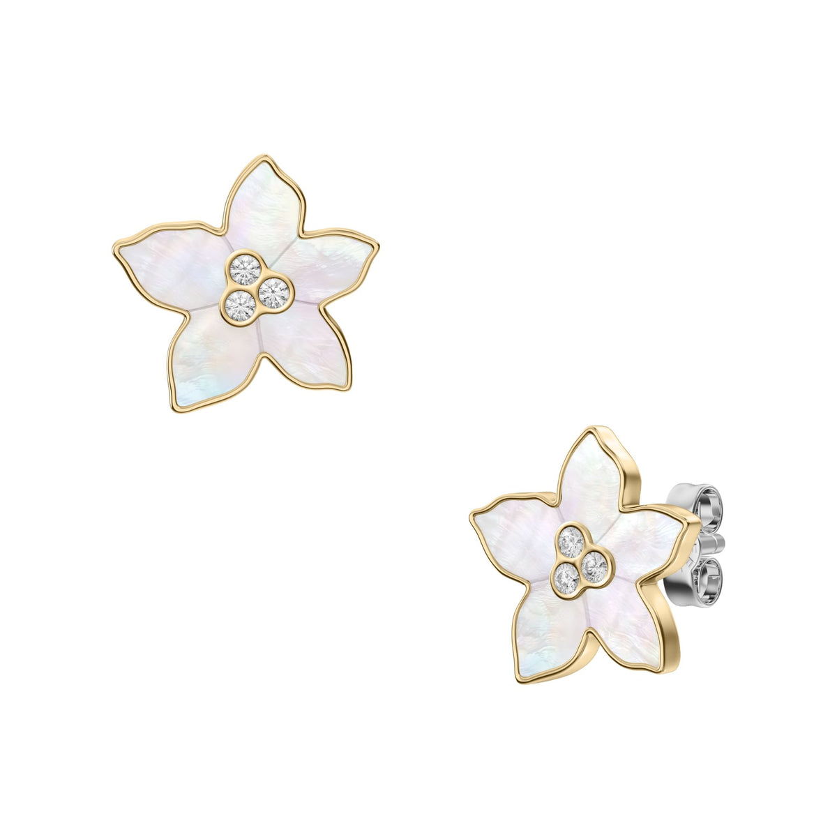Fossil Women's Sutton The Flower Collection Mother-of-Pearl Stud Earrings - JF04973710