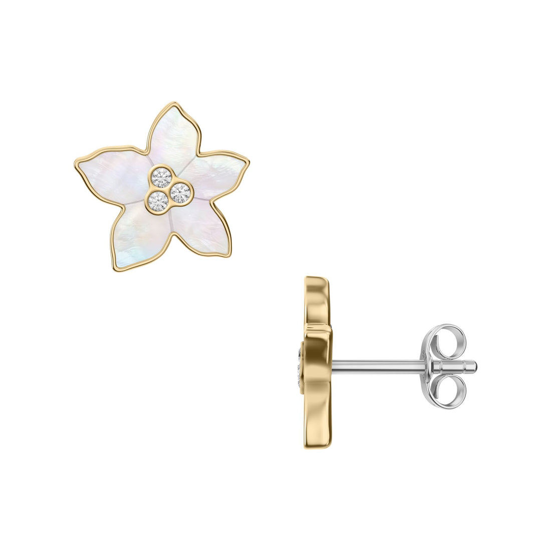 Fossil Women's Sutton The Flower Collection Mother-of-Pearl Stud Earrings - JF04973710