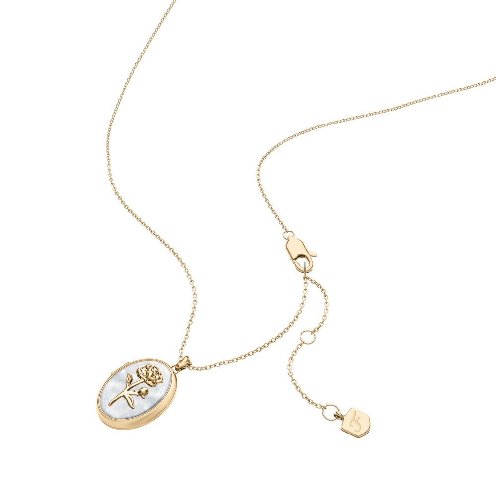 Fossil Women's Sutton The Locket Collection White Mother-of-Pearl Pendant Necklace - JF04976710 (4)