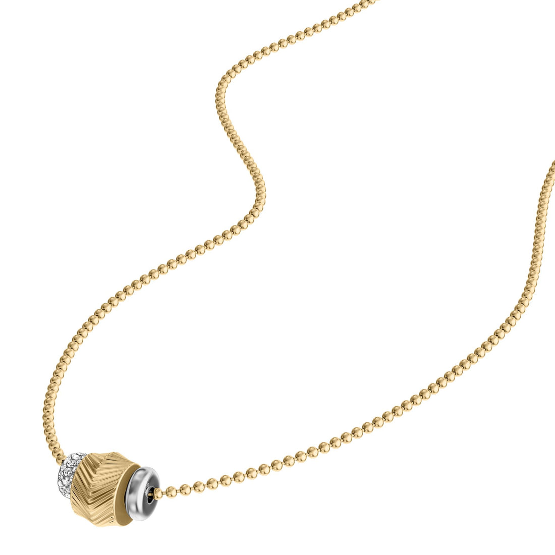 Fossil Women's Harlow Rondelles Two-Tone Stainless Steel Station Necklace -  JF04993998