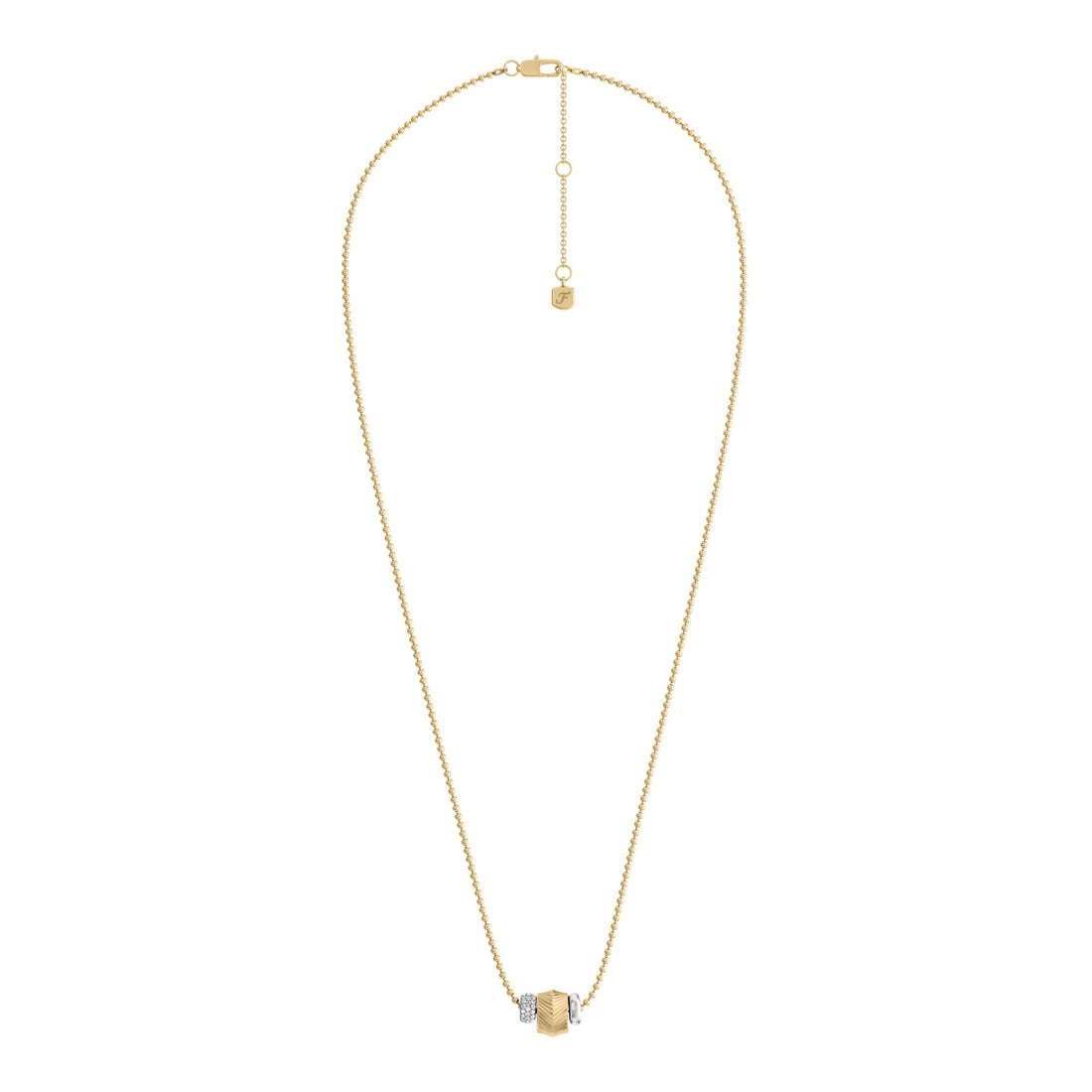 Fossil Women's Harlow Rondelles Two-Tone Stainless Steel Station Necklace -  JF04993998
