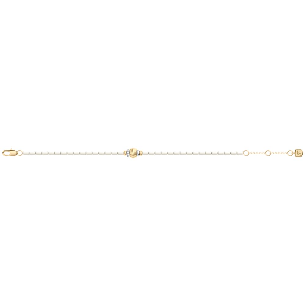 Fossil Women's Harlow Rondelles White Acrylic Pearl Stainless Steel Station Bracelet -  JF04994998 (3)