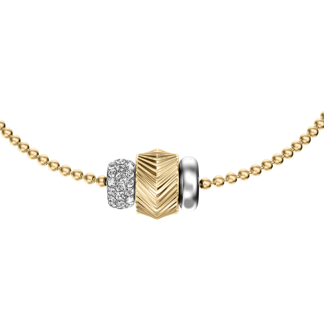 Fossil Women's Harlow Rondelles Two-Tone Stainless Steel Station Bracelet -  JF04995998