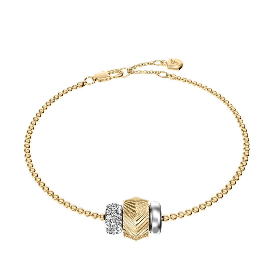 Fossil Women's Harlow Rondelles Two-Tone Stainless Steel Station Bracelet -  JF04995998
