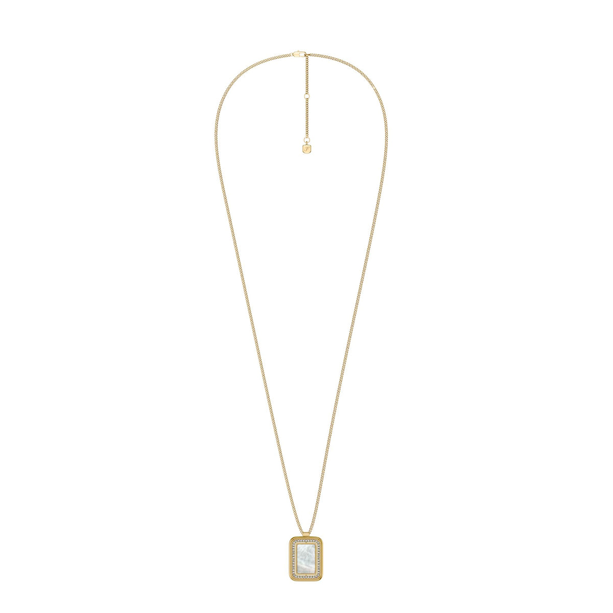 Fossil Women's Raquel Glitz White Mother-of-Pearl Spinning Pendant Necklace -  JF04996710 (4)