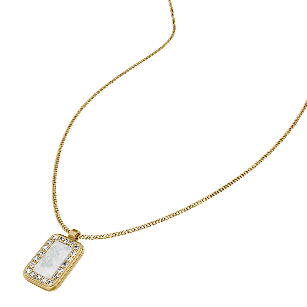 Fossil Women's Raquel Glitz White Mother-of-Pearl Pendant Necklace -  JF04997710 (2)