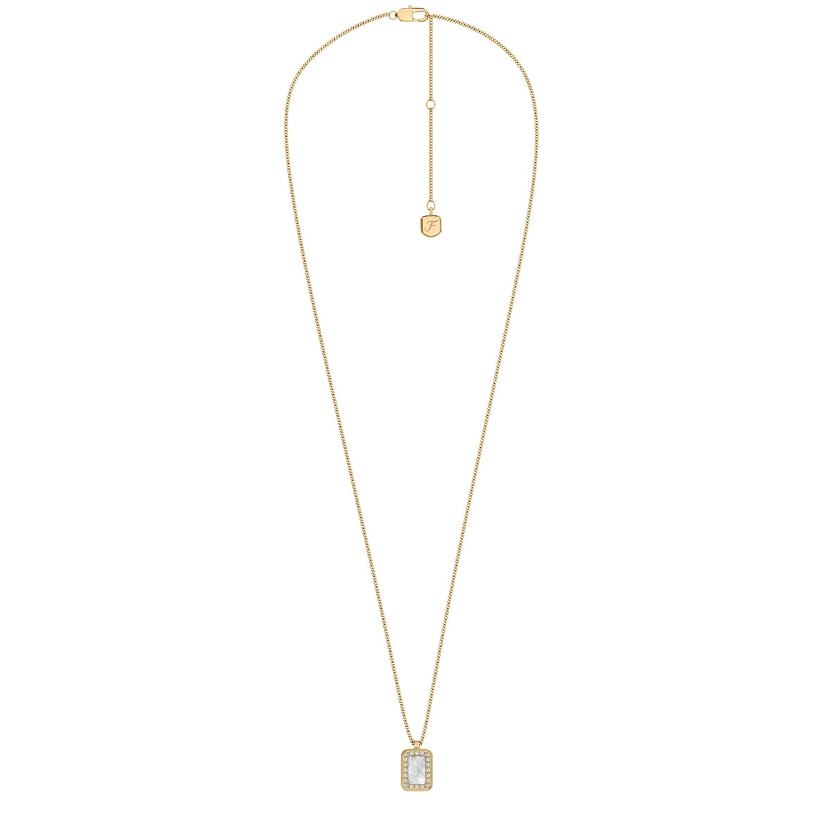 Fossil Women's Raquel Glitz White Mother-of-Pearl Pendant Necklace -  JF04997710 (4)