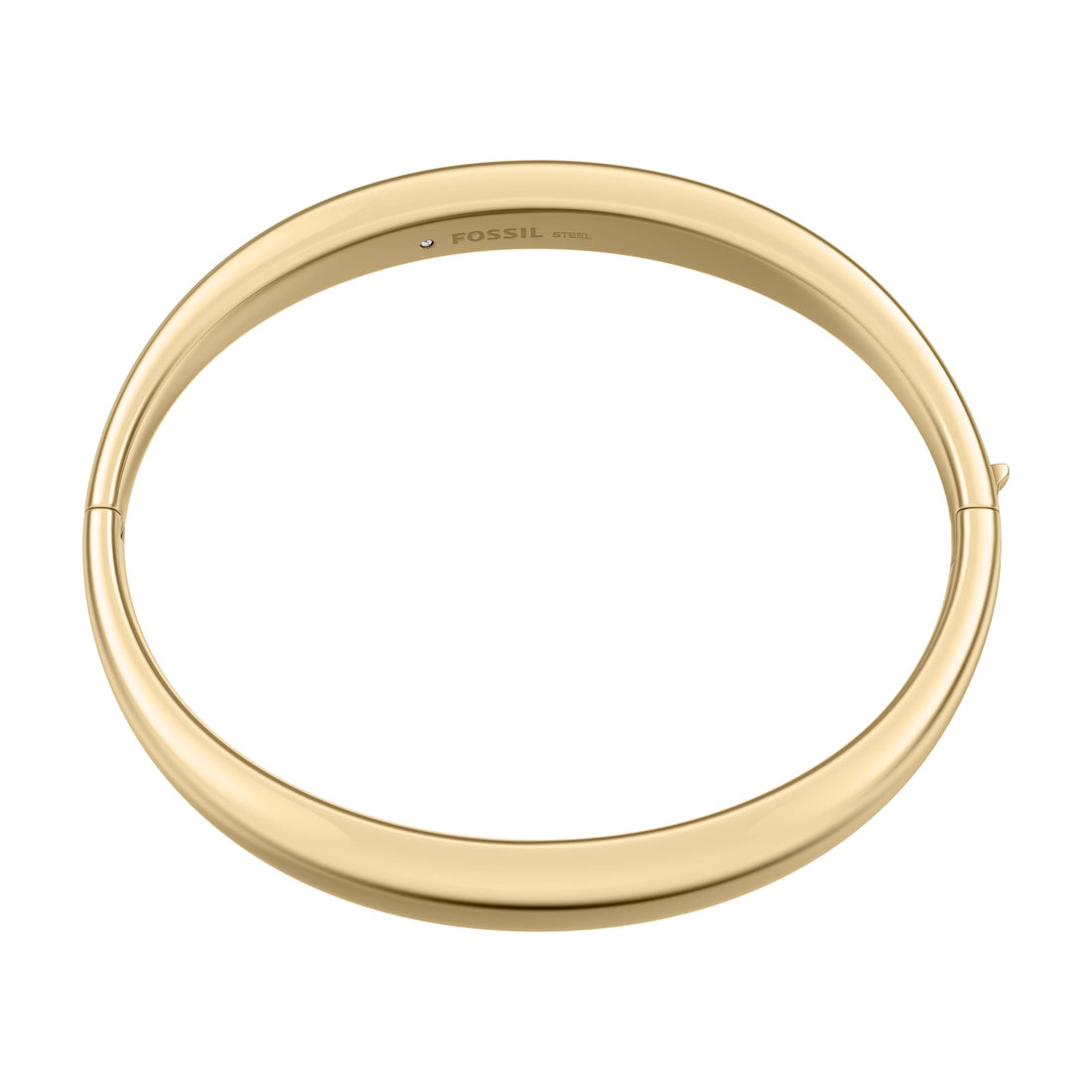 Fossil Women's Ellis Domed Collection Gold-Tone Stainless Steel Bangle Bracelet -  JF05000710