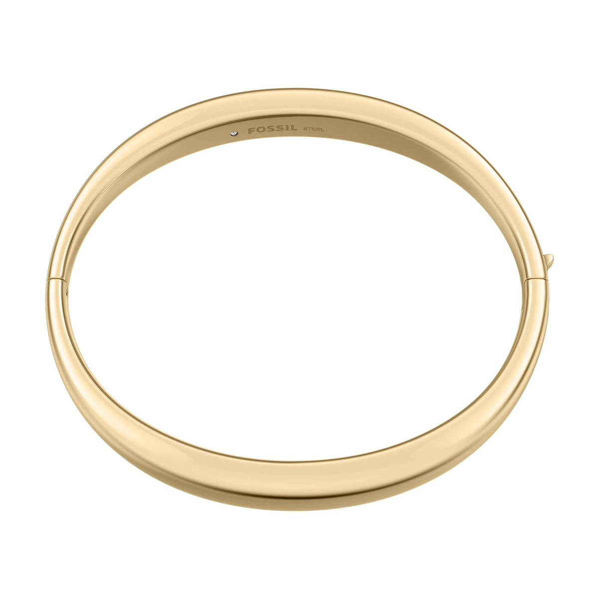 Fossil Women's Ellis Domed Collection Gold-Tone Stainless Steel Bangle Bracelet -  JF05000710