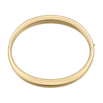 Fossil Women's Ellis Domed Collection Gold-Tone Stainless Steel Bangle Bracelet -  JF05000710