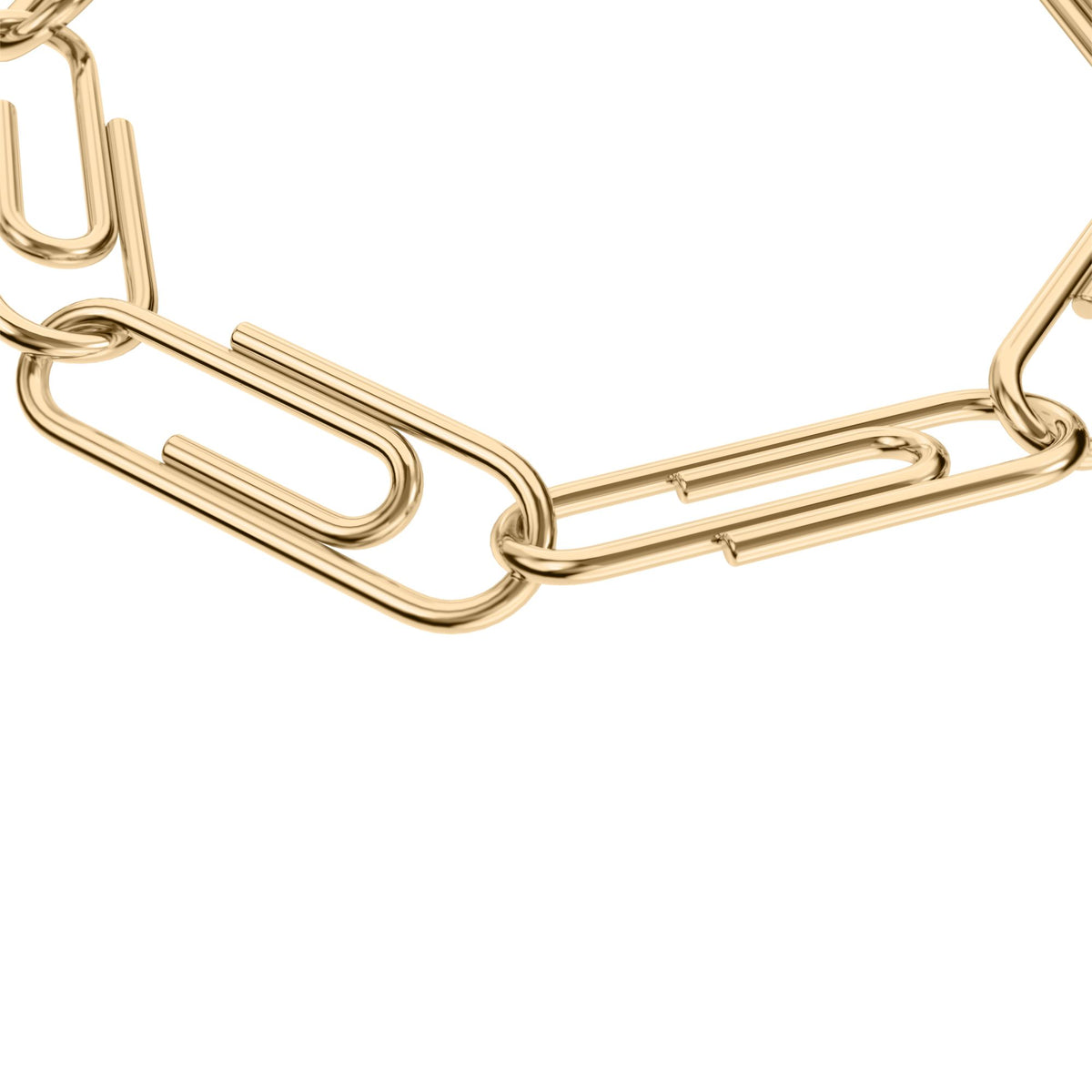 Fossil Women's Paperclip Collection Gold-Tone Stainless Steel Chain Bracelet -  JF05005710 (1)