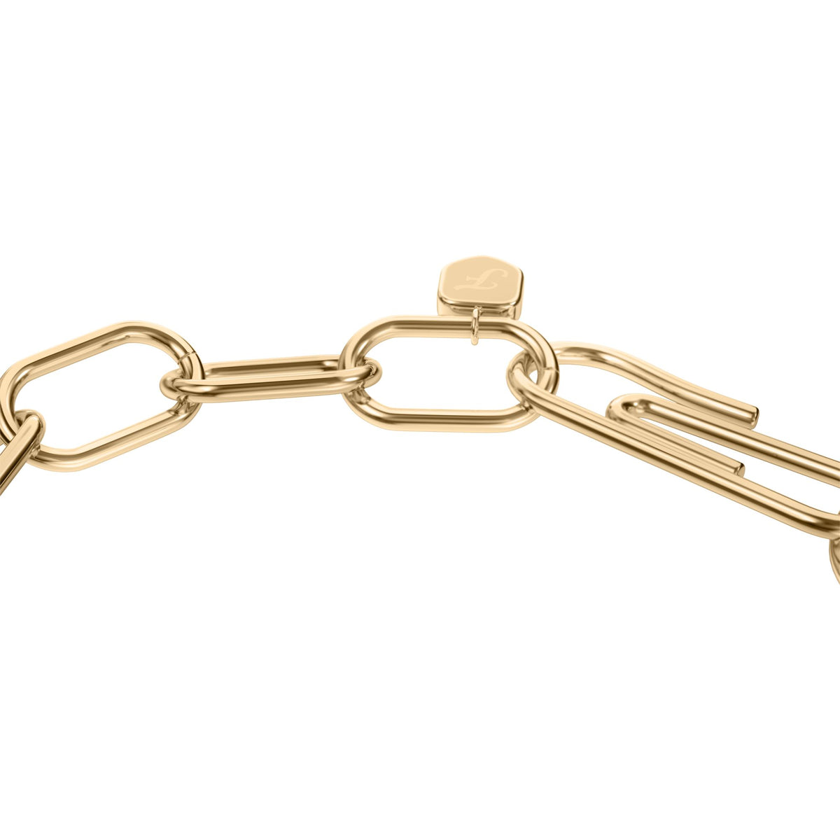 Fossil Women's Paperclip Collection Gold-Tone Stainless Steel Chain Bracelet -  JF05005710 (2)