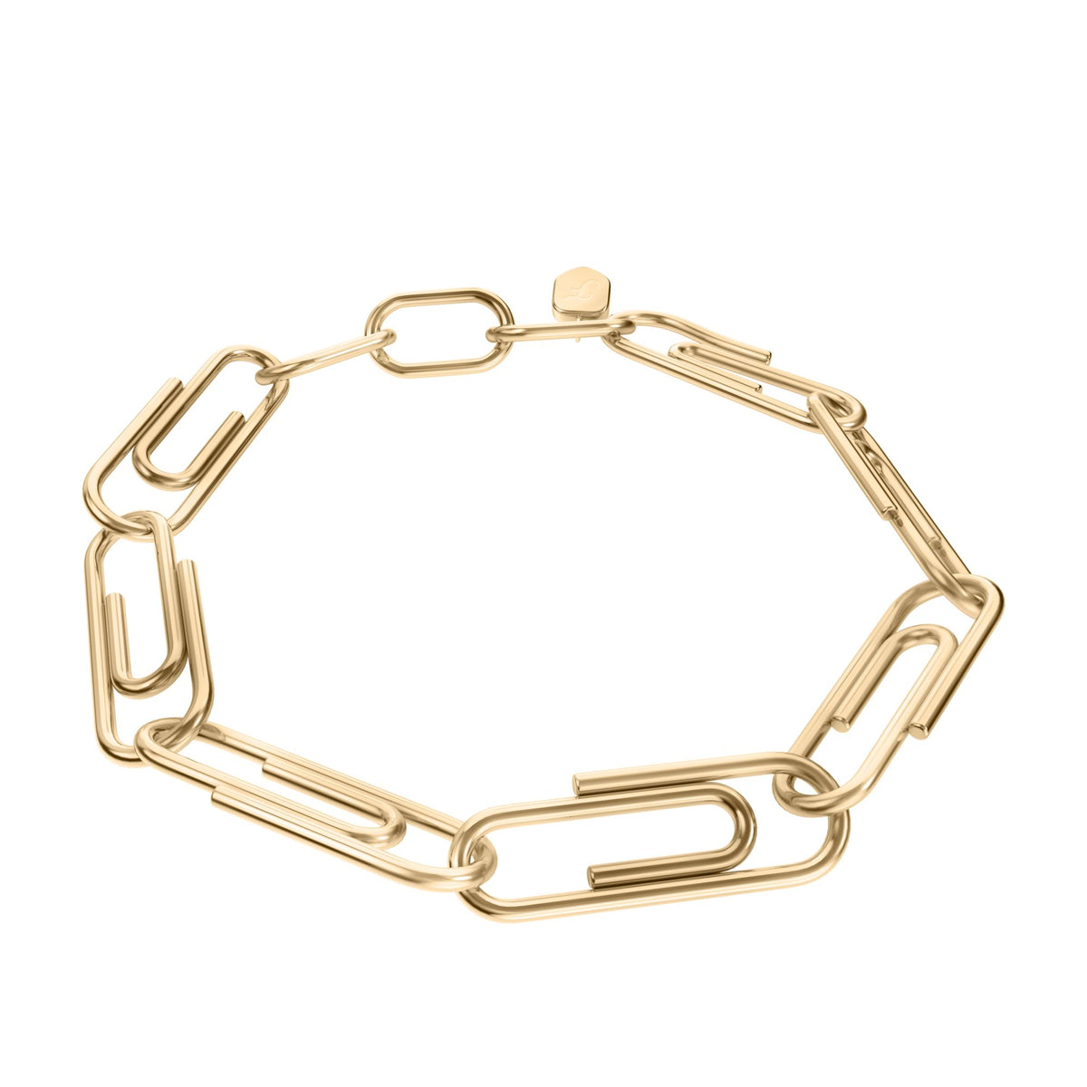 Fossil Women's Paperclip Collection Gold-Tone Stainless Steel Chain Bracelet -  JF05005710