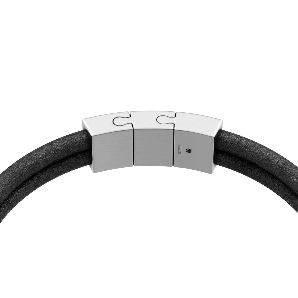 Fossil Men's Machine Rondelles Black Leather Multi-Strand Bracelet -  JF05008040 (2)