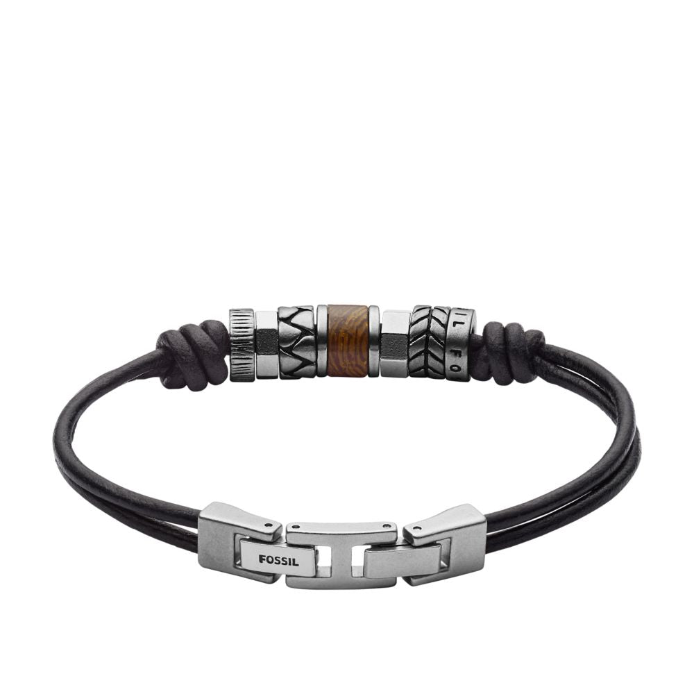 Fossil Men's Black Rondell Bracelet - JF81496040