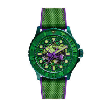 Fossil Marvel x Fossil Limited-Edition Incredible Hulk 45mm Automatic Watch - LE1246SET