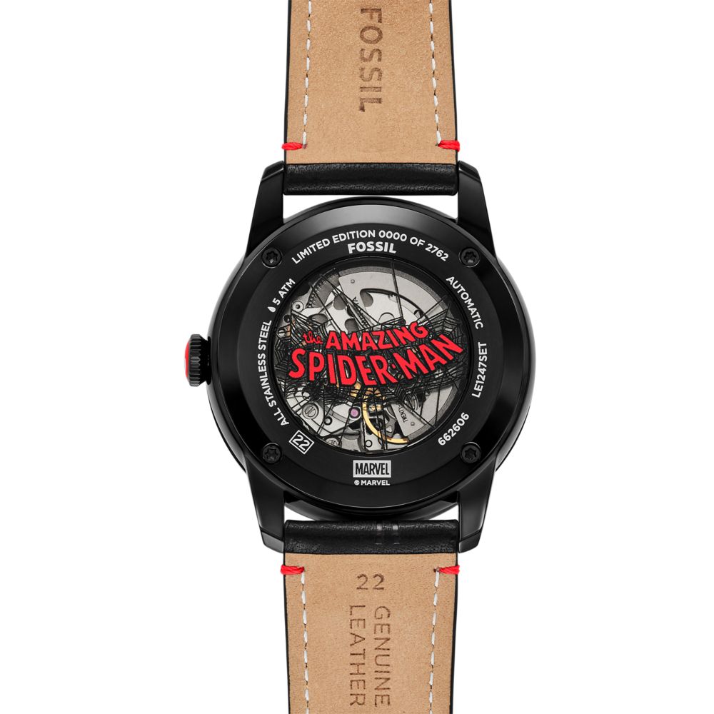 Fossil Marvel x Fossil Limited-Edition Spider-Man 42mm Automatic Watch - LE1247SET (2)