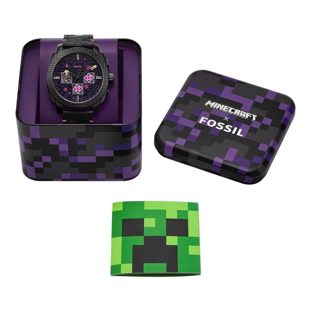 Fossil Minecraft x Fossil Limited-Edition The End 44mm Chronograph Watch - LE1252 (5)