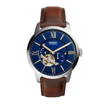 Fossil Townsman 44mm Automatic Brown Leather Watch - ME3110