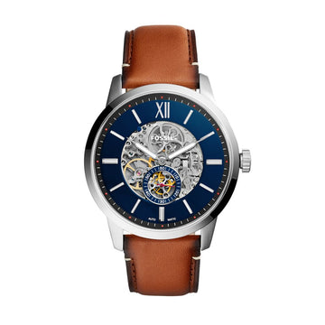 Fossil Townsman 48mm Automatic Light Brown Leather Watch - ME3154