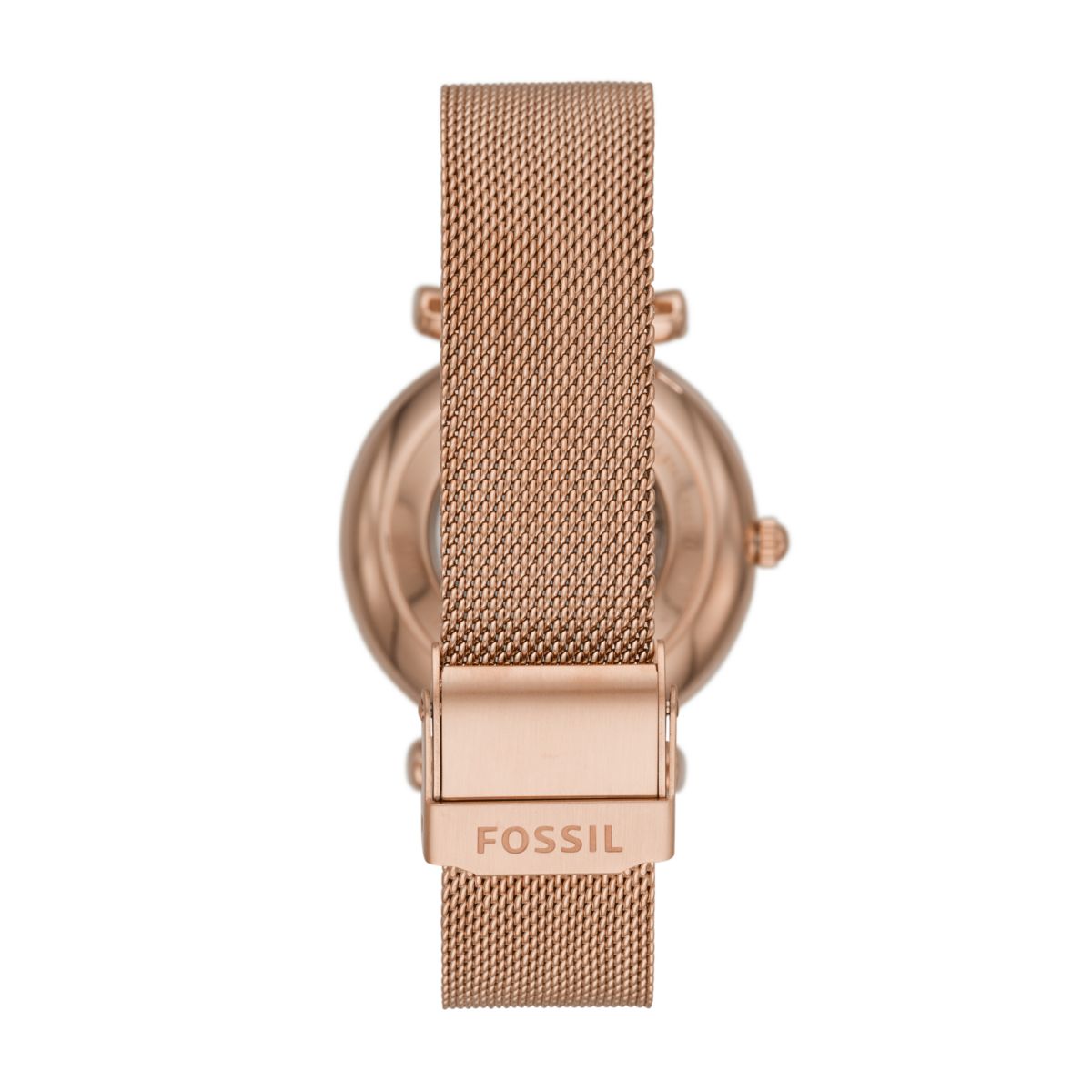 Fossil Carlie 35mm Automatic Rose Gold-Tone Stainless Steel Mesh Watch - ME3175 (1)