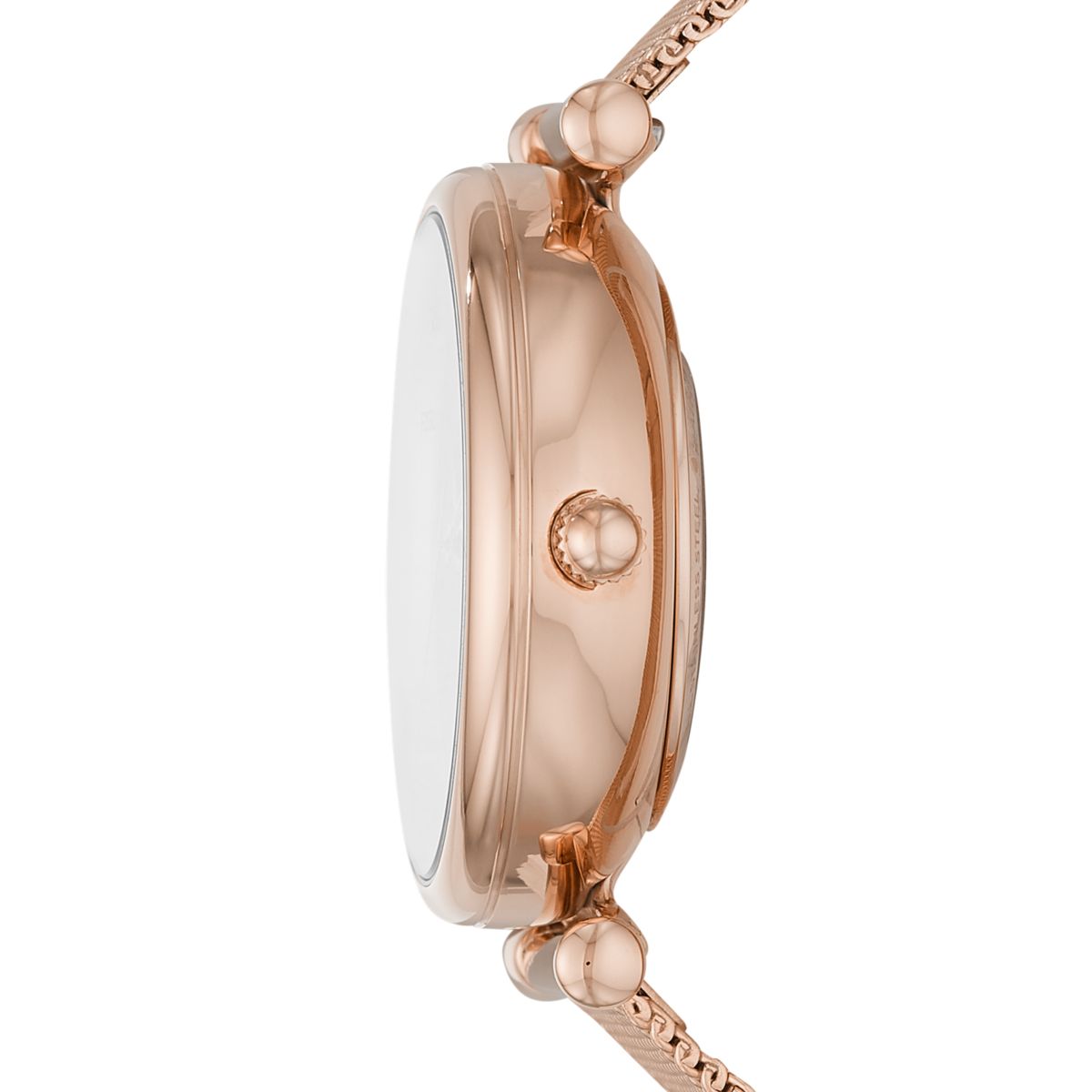 Fossil Carlie 35mm Automatic Rose Gold-Tone Stainless Steel Mesh Watch - ME3175 (2)