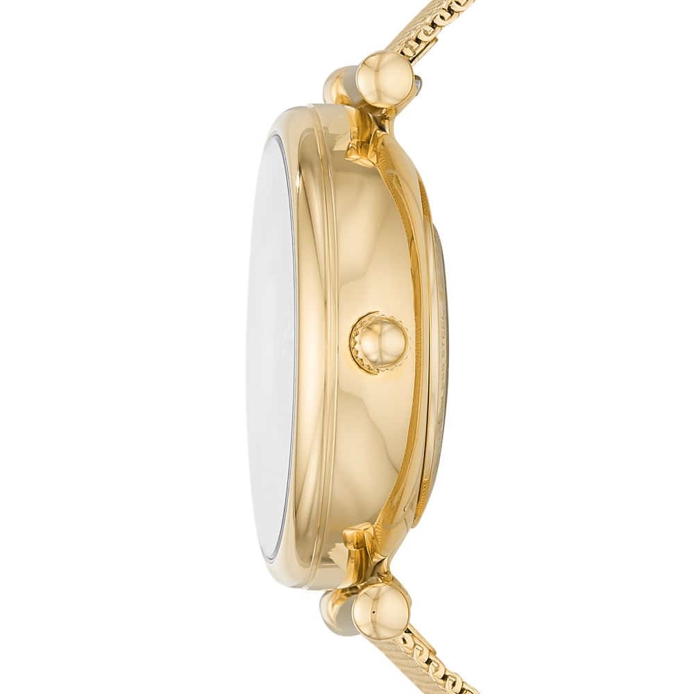 Fossil Carlie 35mm Automatic Gold-Tone Stainless Steel Mesh Watch - ME3250 (2)