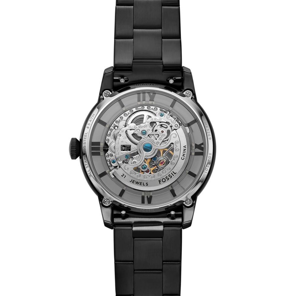 Fossil Townsman 44mm Automatic Black Stainless Steel Watch - ME3269 (3)