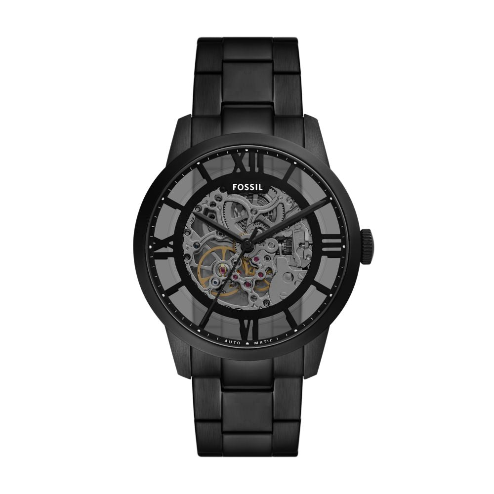 Fossil Townsman 44mm Automatic Black Stainless Steel Watch - ME3269
