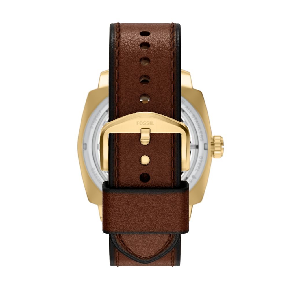 Fossil Machine 45mm Automatic Brown Leather Watch - ME3278 (3)