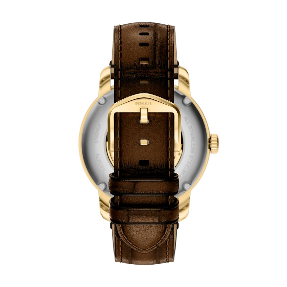 Fossil Heritage 44mm Automatic Brown Croco Leather Watch - ME3279 (3)
