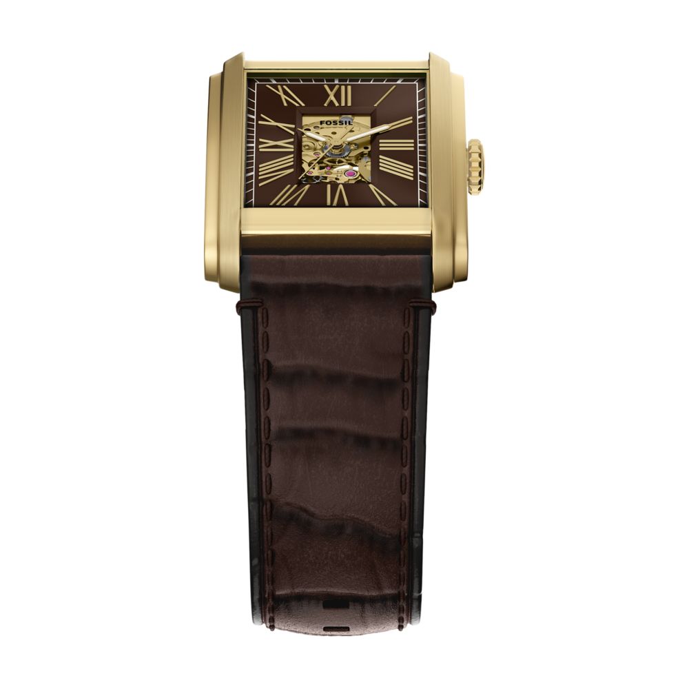 Fossil Carraway 30mm Automatic Brown Croco Leather Watch - ME3281 (2)