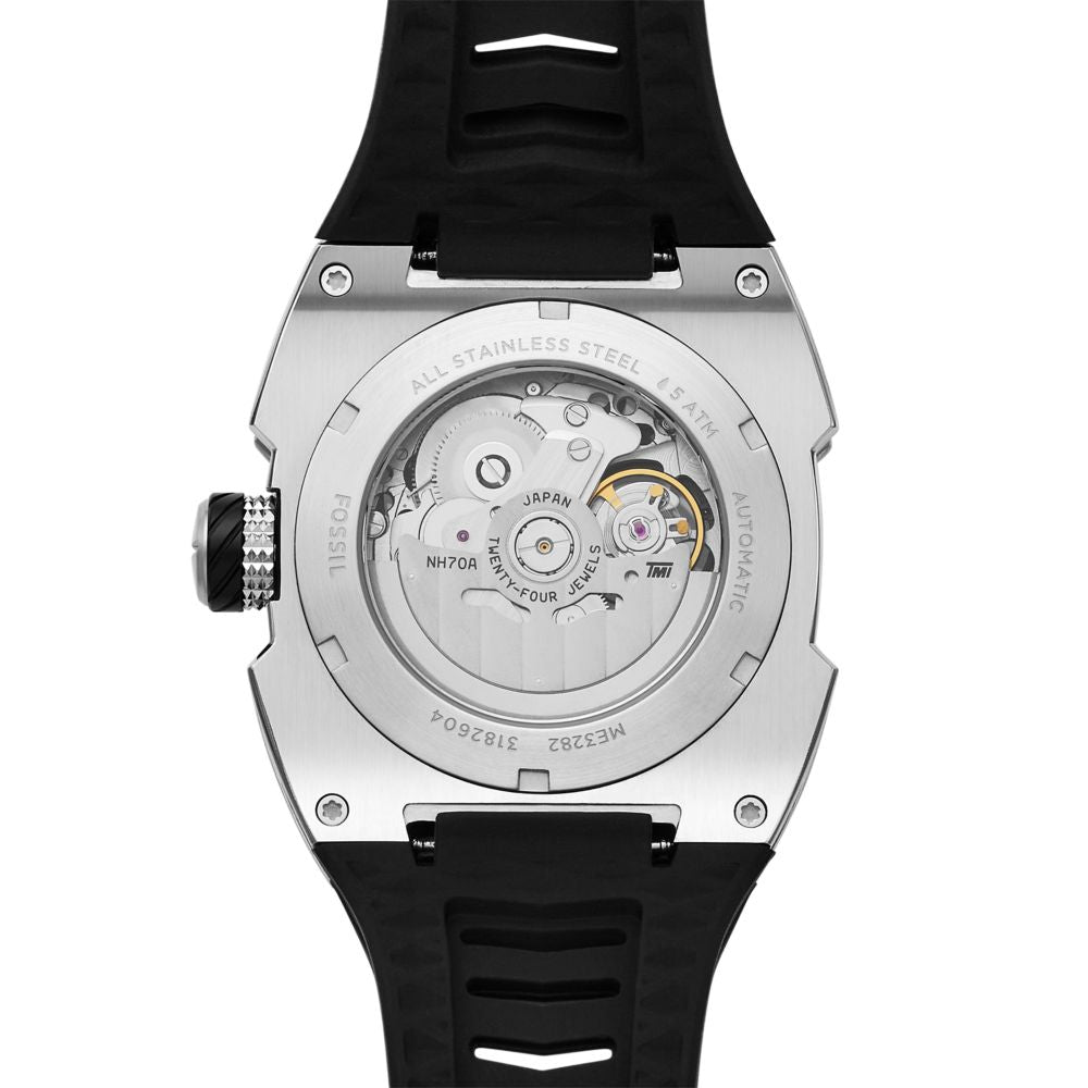 Fossil Machine X-1 42mm Automatic Black Silicone Watch - ME3282 (2)