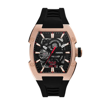 Fossil Machine X-1 42mm Automatic Black Silicone Watch - ME3283