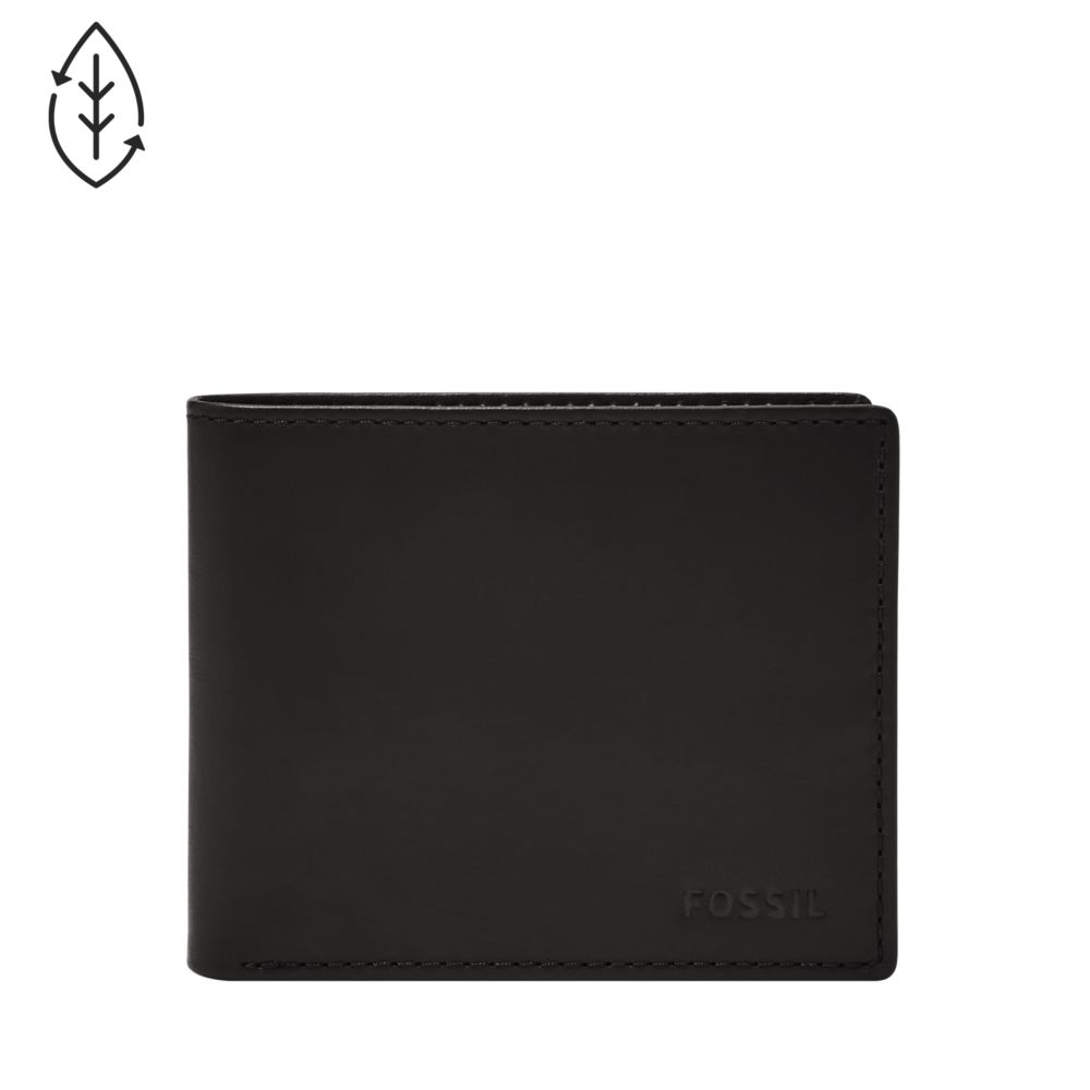 Fossil Men's Derrick RFID Leather Bifold with Flip ID -  ML3681001