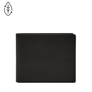 Fossil Men's Derrick RFID Leather Bifold with Flip ID -  ML3681001