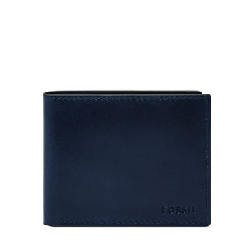 Fossil Men's Derrick RFID Leather Bifold with Flip ID - ML3681545