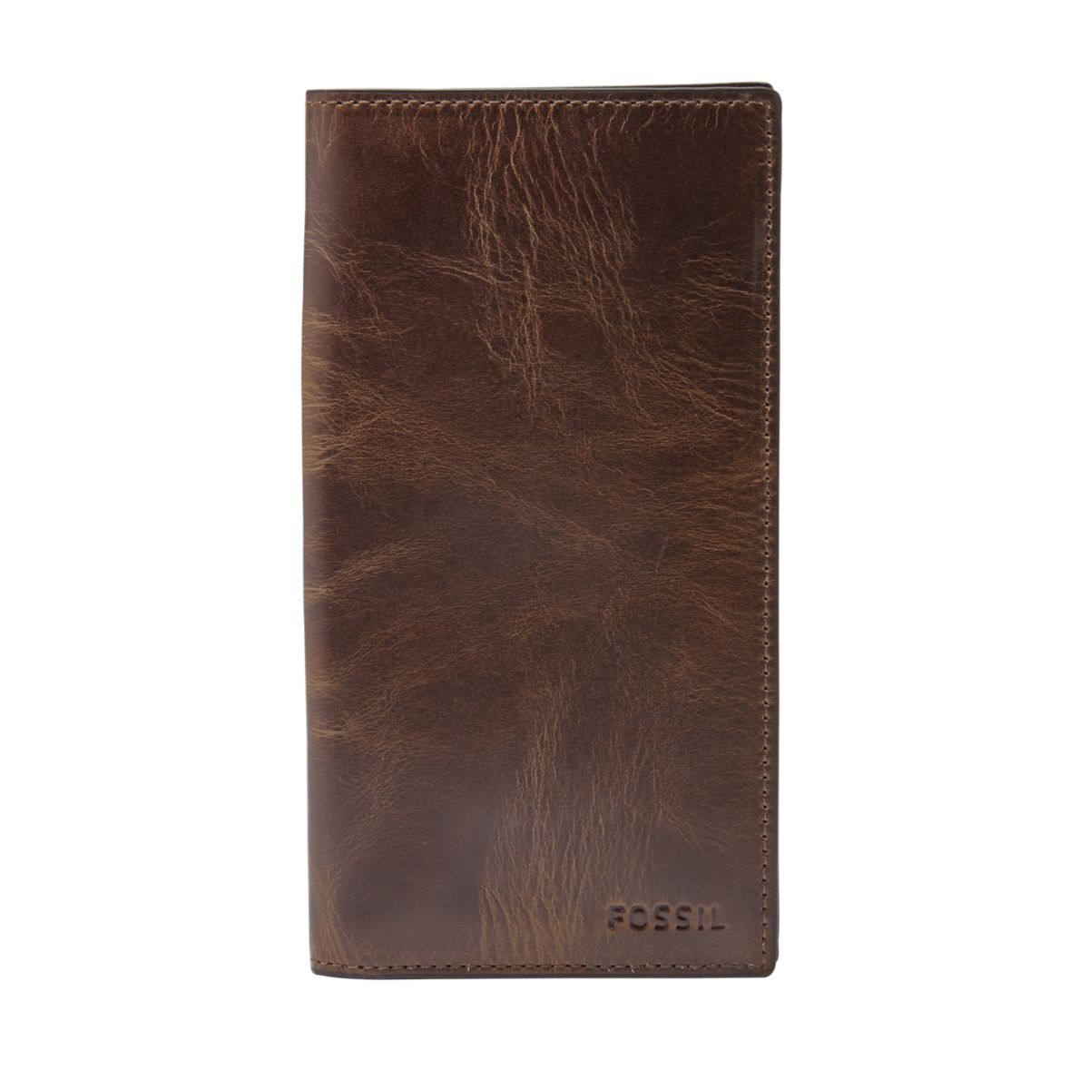 Fossil Men Long Wallet Dark Brown Executive Wallet - ML3683201