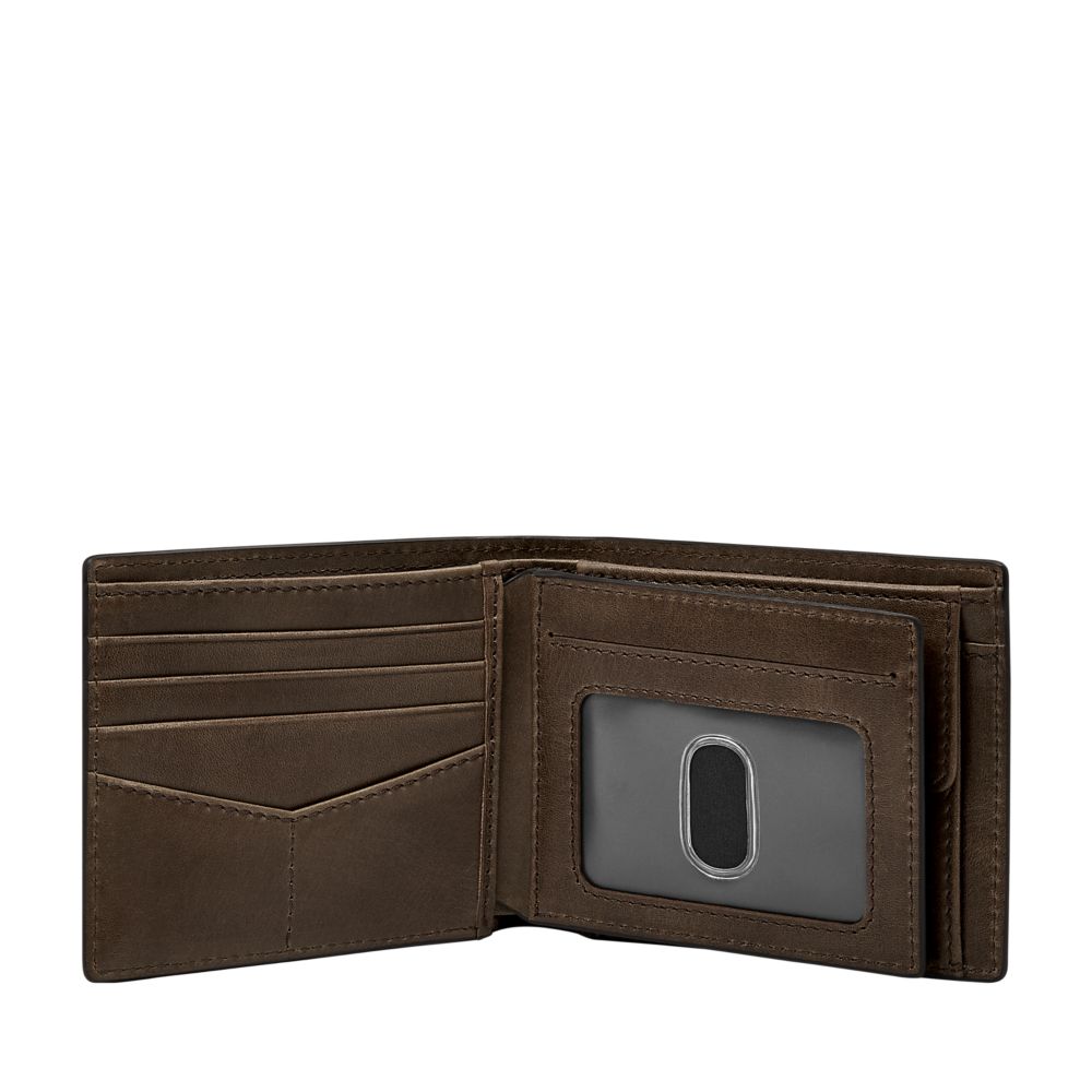Fossil Men's Derrick RFID Leather Coin Pocket Bifold - ML3687147 (1)