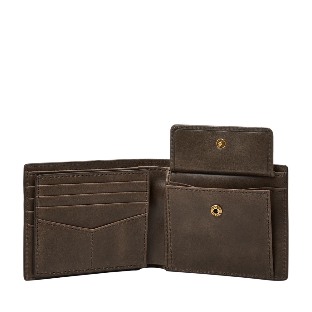 Fossil Men's Derrick RFID Leather Coin Pocket Bifold - ML3687147 (2)