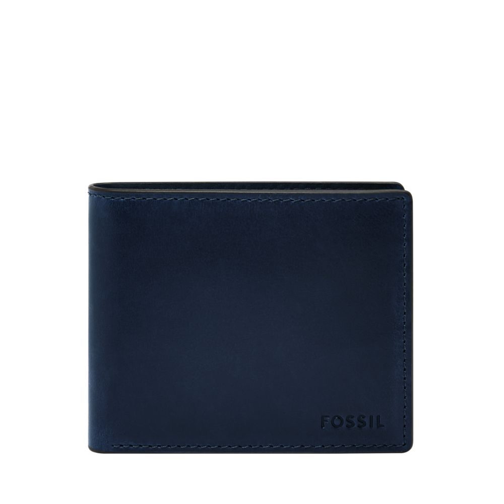 Fossil Men's Derrick RFID Leather Coin Pocket Bifold - ML3687545