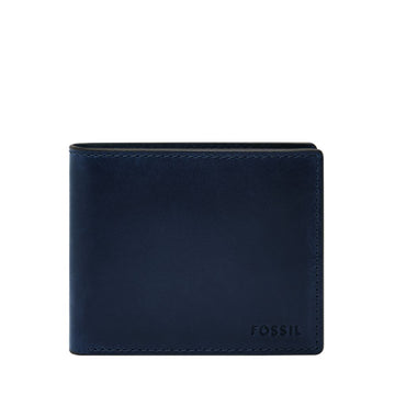 Fossil Men's Derrick RFID Leather Coin Pocket Bifold - ML3687545