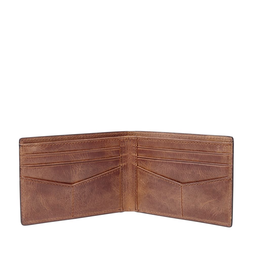 Fossil Men's Derrick Leather Front Pocket Wallet-Bifold -  ML3709200
