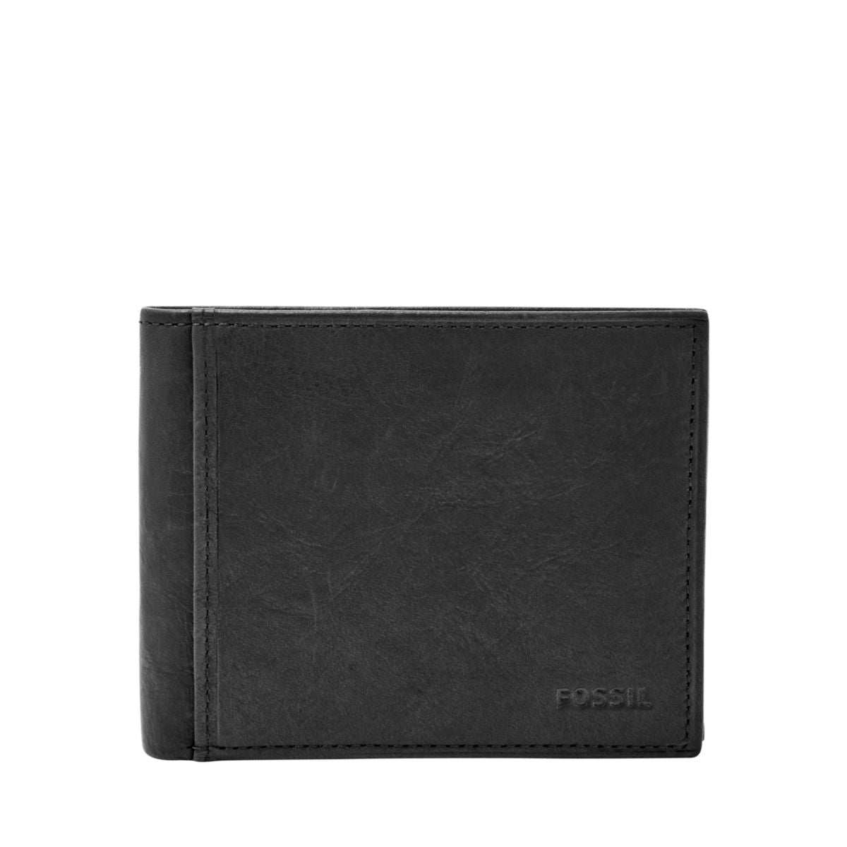Fossil Men Bifold Black Bifold With Flip Id Wallet - ML3784001