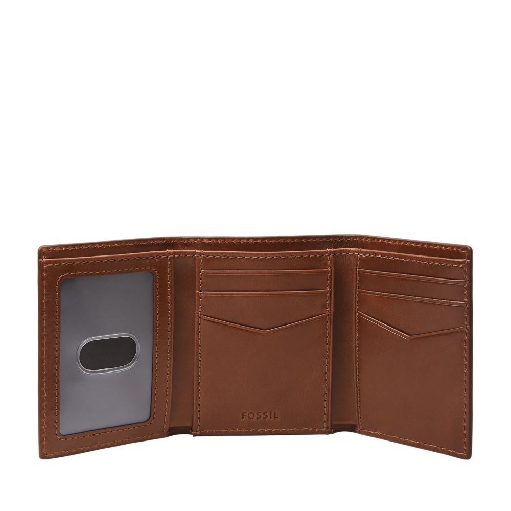 HAYES BROWN LEATHER TRIFOLD