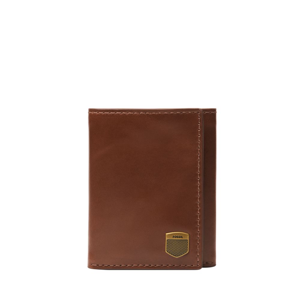 HAYES BROWN LEATHER TRIFOLD