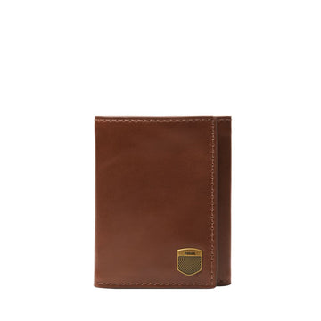 HAYES BROWN LEATHER TRIFOLD