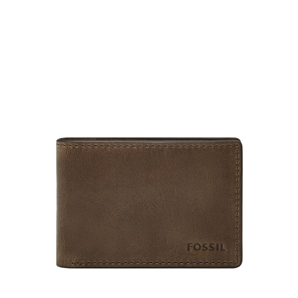 Fossil Men's Derrick Leather Front Pocket Bifold - ML4702147